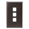 Leviton Wallplates Wp 3Port Sg Bn 41080-3BP